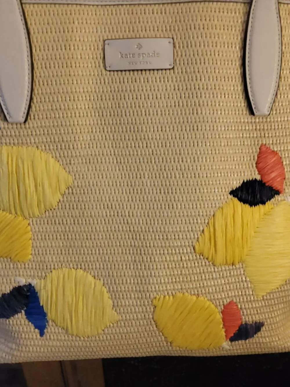 Kate Spade Extra Large Lemon Tote in Straw